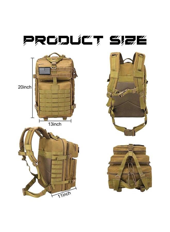 WOLT Military Tactical Backpack for Men, Large Army 3 Day Assault Pack with MOLLE Bag for Hiking Survival Gear, Range Bag - Image 2