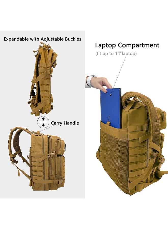 WOLT Military Tactical Backpack for Men, Large Army 3 Day Assault Pack with MOLLE Bag for Hiking Survival Gear, Range Bag - Image 5