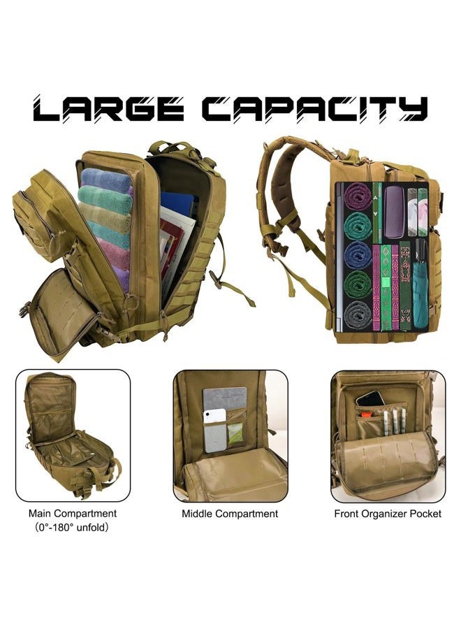 WOLT Military Tactical Backpack for Men, Large Army 3 Day Assault Pack with MOLLE Bag for Hiking Survival Gear, Range Bag - Image 4