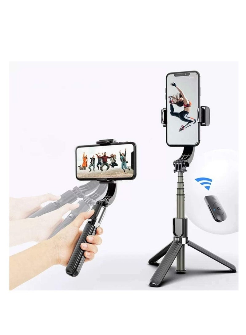 ELTRAZONE Gimbal Stabilizer for Smartphone L08 Handheld Gimbal with 360°Auto Balance Ant Shake Remote Wireless Bluetooth Selfie Stick Pan-tilt Tripod with Built-in Bluetooth Remote - Image 1