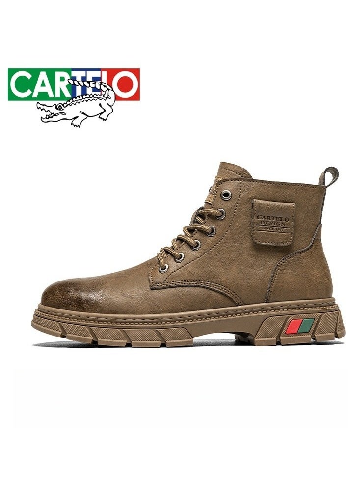 CARTELO Men's High Top Outdoor Waterproof Casual Shoes Martin Boots  - Image 1