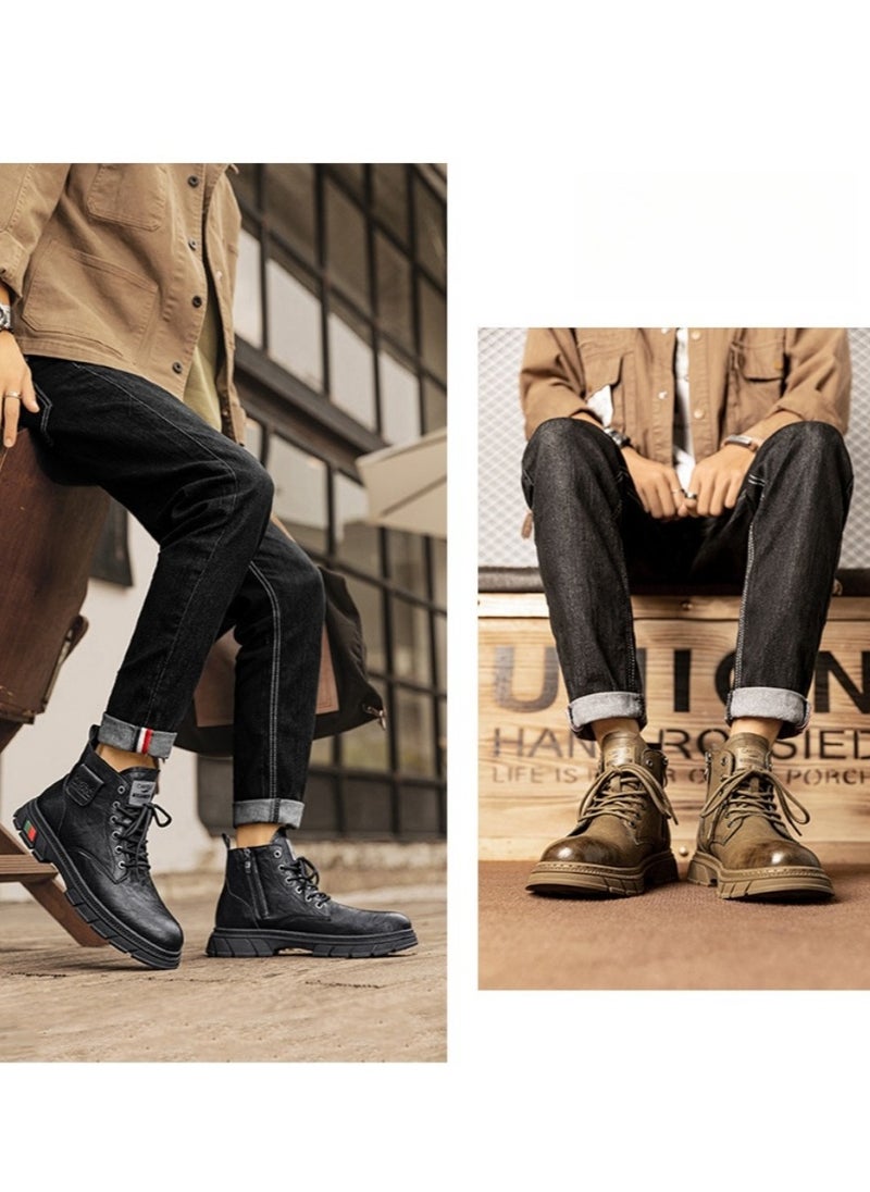 CARTELO Men's High Top Outdoor Waterproof Casual Shoes Martin Boots  - Image 2