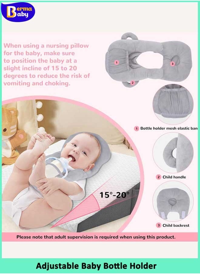 Berma Baby Baby Bottle Holder, Adjustable Nursing Pillow Support, Bottle Holder for Baby self Feeding, Newborn Essentials,Baby Self Feeding Pillow  - Image 2