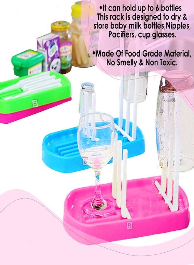 Bembika Baby Drying Rack Folding, Baby Drying Rack, Baby Drying Rack for Bottles, Baby Drying Stand for Babies, Baby Bottle Drying Rack Storage (Pink Color) - Image 5