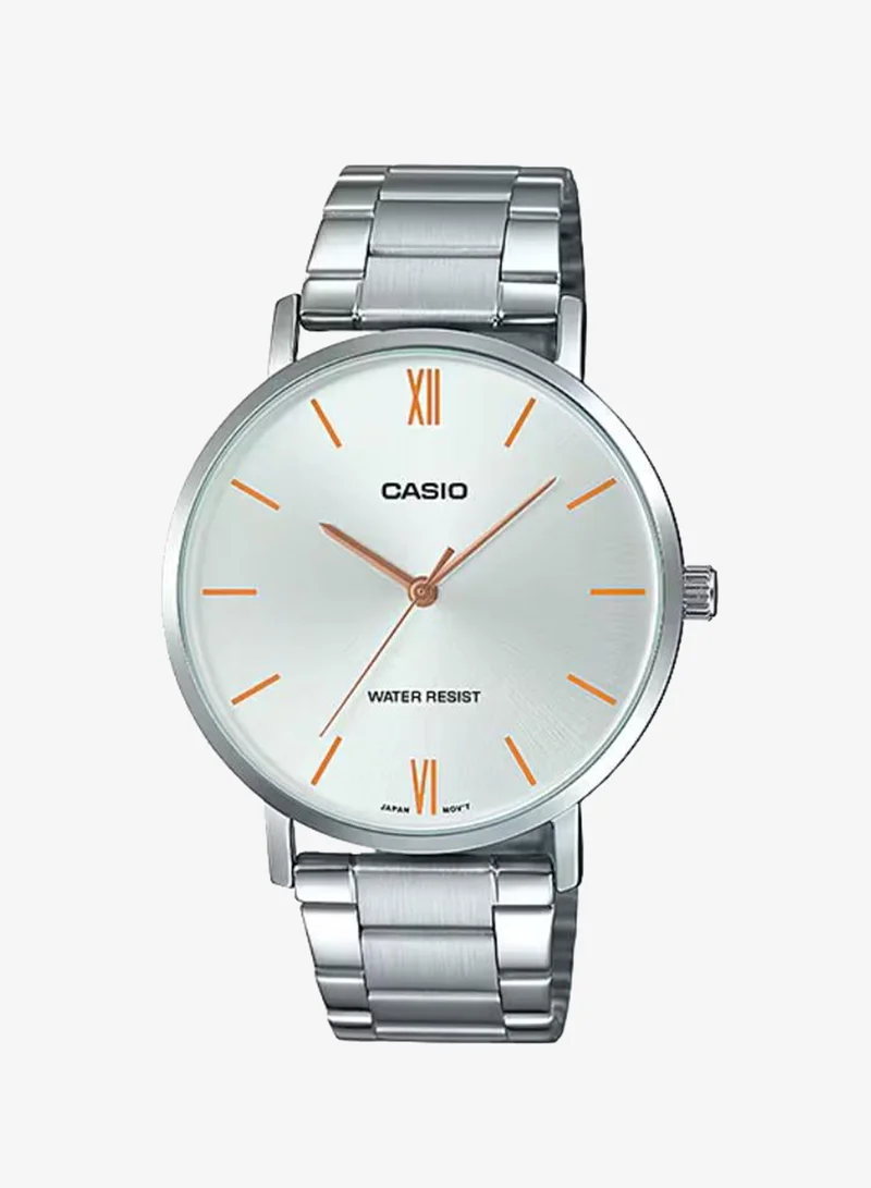 Casio Men's Stainless Steel  Analog Watch MTP-VT01D-7BUDF - 46 mm