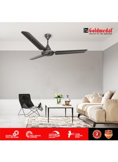 GOLD MEDAL Goldmedal Gati 400 Neo 1200 mm BEE Certified Star Rated Economy Ceiling Fan For Home and Office 100 Copper Motor Ultra High Speed Better Air Circulation 2 years Warranty GREY  - Image 5