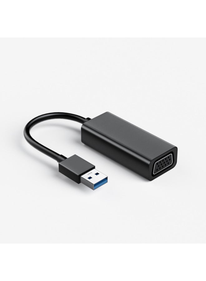 USB To VGA Video Adapter USB To VGA Converter Computer Display HD Line 1080P-Colour:Matte Black - Image 4