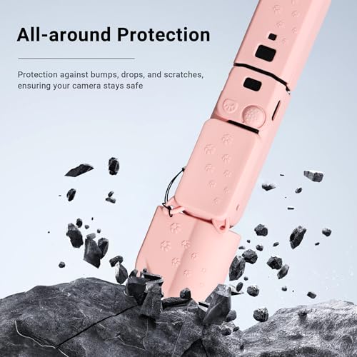 founist Protective Case Cover for DJI Osmo Pocket 3, Pocket3 Silicone Sleeve Protective Cover Compatible with DJI OSMO Pocket 3 Accessories, Fashion OSMO pocket 3 case (pink) - Image 2