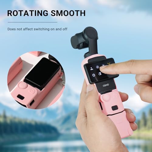 founist Protective Case Cover for DJI Osmo Pocket 3, Pocket3 Silicone Sleeve Protective Cover Compatible with DJI OSMO Pocket 3 Accessories, Fashion OSMO pocket 3 case (pink) - Image 5