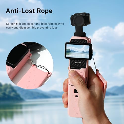 founist Protective Case Cover for DJI Osmo Pocket 3, Pocket3 Silicone Sleeve Protective Cover Compatible with DJI OSMO Pocket 3 Accessories, Fashion OSMO pocket 3 case (pink) - Image 4
