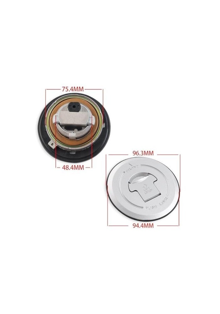 DEMULAX Motorcycle Ignition Switch Lock and Fuel Gas Cap Kit - Image 2