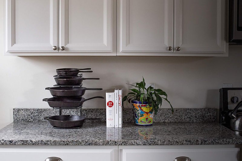 Lodge 5-Tier, Kitchen and Pantry Cast Iron Cookware Storage Organizer, Steel Construction, Matte Black - Image 3