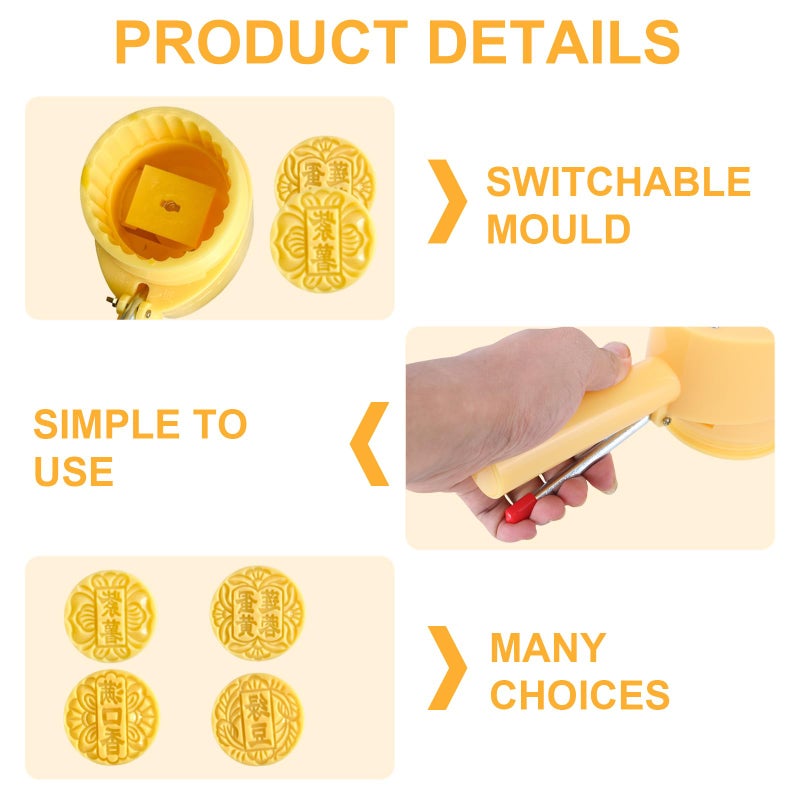 Food Grade ABS Chocolate Mold Hand Pressed Flexible Pastries Dessert Baking Tool 50g - Image 5