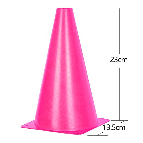 Alyoen 9 inch Traffic Cones, Plastic Sport Cones, Pink Soccer Training Cones for Outdoor Activity & Festive Events (Sets of 10/15/ 20) - Image 2