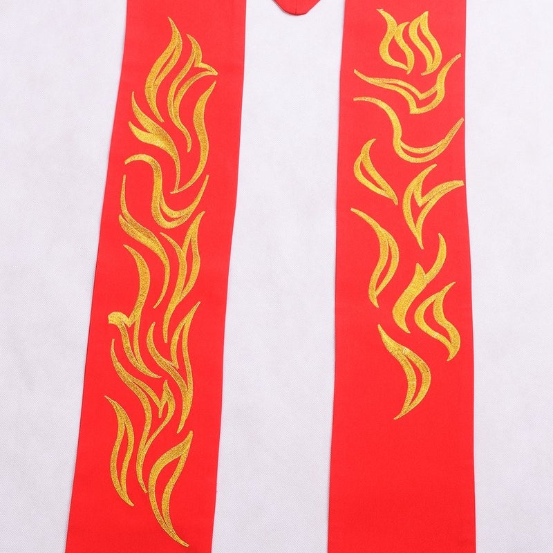 BLESSUME Red Chasuble Stole Vestments Embroidery Stole - Image 2