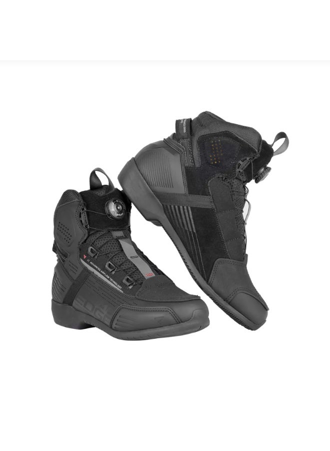 SHIMA Edge WP Men's Waterproof Motorcycle Shoes Black - 910008 - Image 3