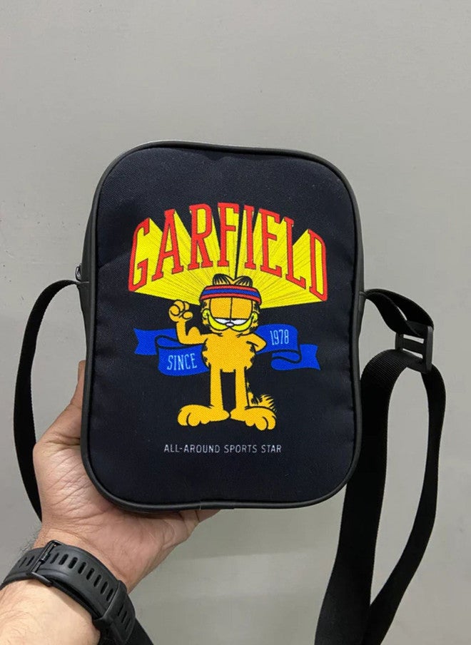 URBAN PITARA Garfield Printed Messenger Bag with Zip Closure and Sling Strap - Image 4