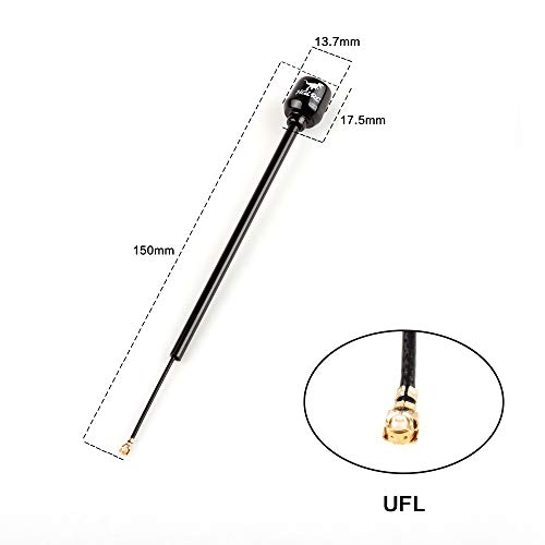 HGLRC LHCP Long Range Antenna FPV Hammer 2.5dBi Mini 5.8G for RC Drone (2pcs Long UFL) - Image 2