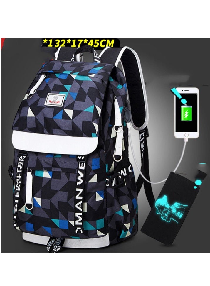 Korean Style Backpack Men's College Style Junior High School And High School Student Schoolbag