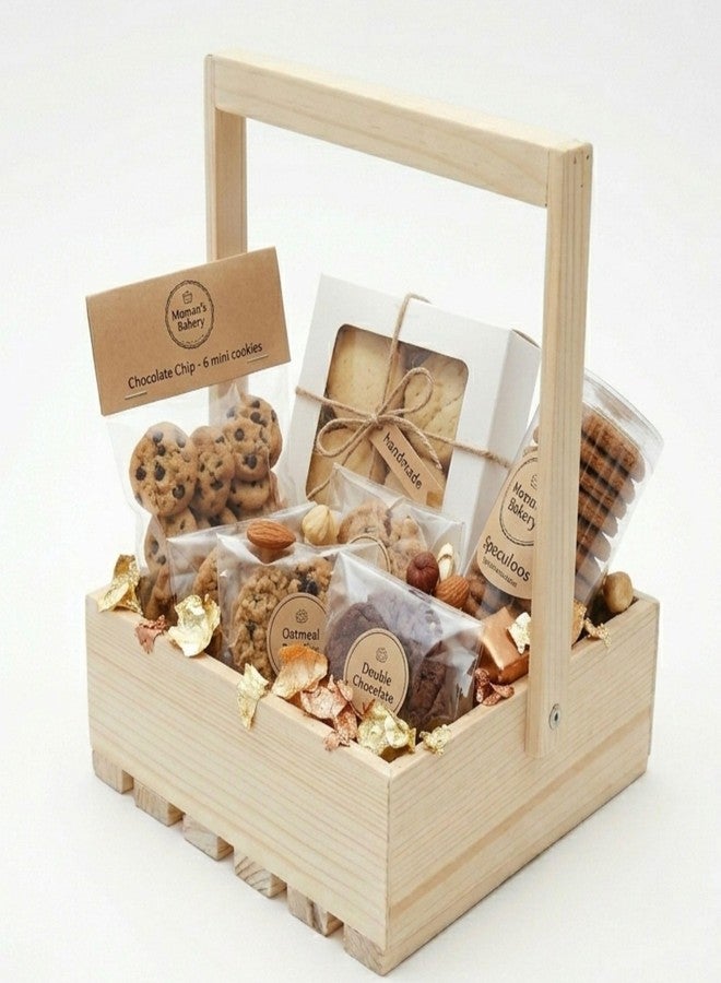 MOVE2WOOD Pinewood Gift Basket for Hamper Making - 8X8 INCHES - Image 4