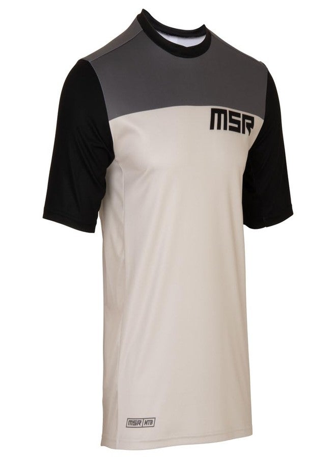 إم اس أر قميص ركوب الدراجات الجبلية MSR Rush بأكمام قصيرة، رمادي/أسود، مقاس XXL - Image 3