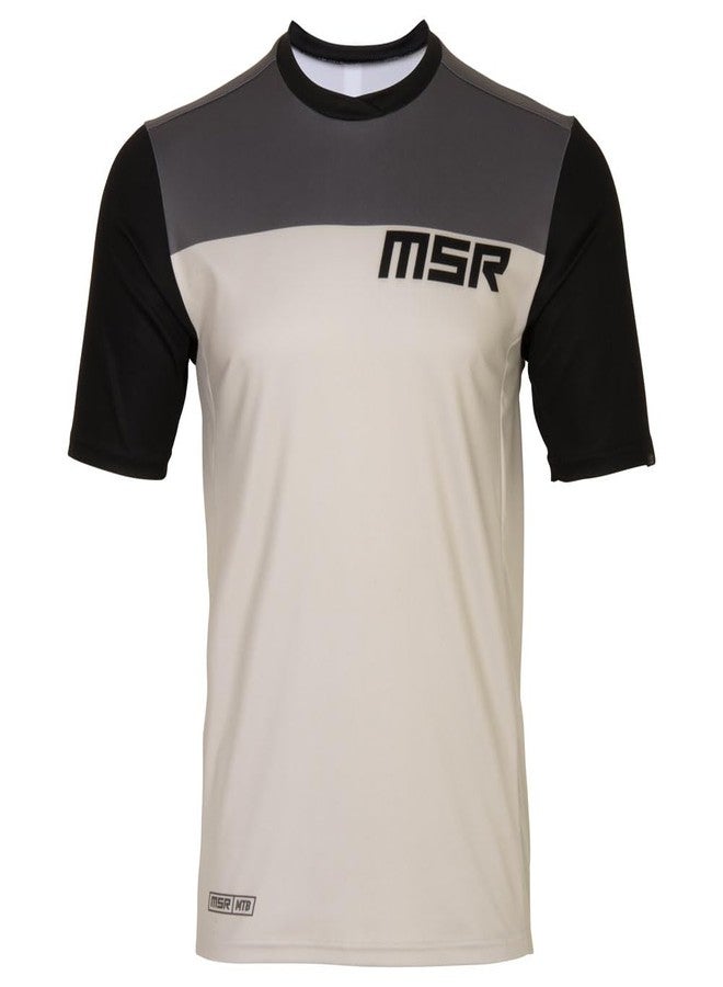 إم اس أر قميص ركوب الدراجات الجبلية MSR Rush بأكمام قصيرة، رمادي/أسود، مقاس XXL - Image 2