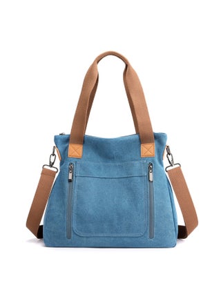 Casual Canvas Shoulder Bag Women's Crossbody Handbag Large Capacity Ladies Bag Business Commuting Style Polyester Lining-Color:Blue - pzsku/Z1C6314FFE6DD2C22736EZ/45/1746227649/3a92c530-d14a-47c2-a620-d75883743c6c