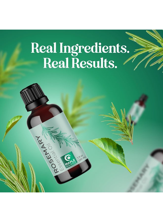 مايبل هوليستكس زيت اكليل جبل عطري نقي غير مخفف ومنعش بسعة 1 اونصة لنمو الشعر/العناية بالبشرة/الاظافر/العلاج العطري/موزع الزيوت العطرية/التنظيف/العناية بفروة الرأس الجافة - Image 4