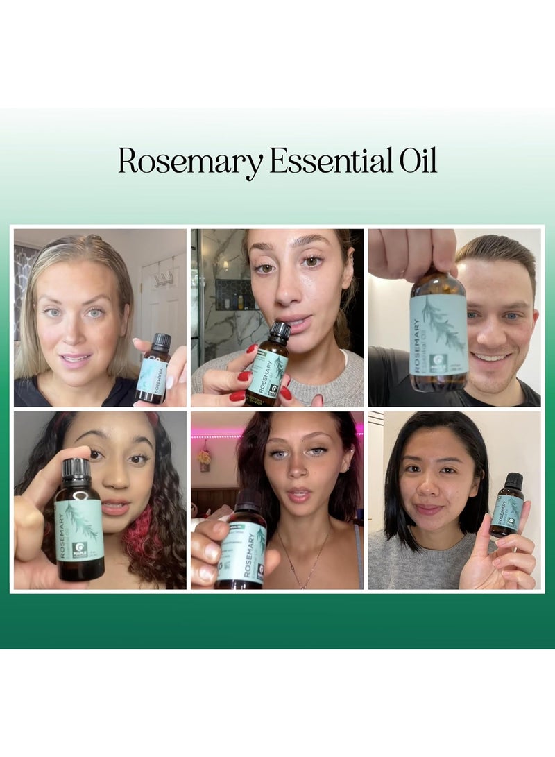 مايبل هوليستكس زيت اكليل جبل عطري نقي غير مخفف ومنعش بسعة 1 اونصة لنمو الشعر/العناية بالبشرة/الاظافر/العلاج العطري/موزع الزيوت العطرية/التنظيف/العناية بفروة الرأس الجافة - Image 5