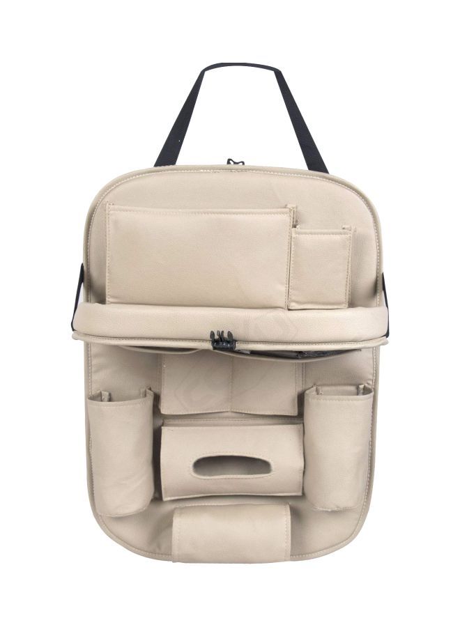 NIBEMINENT Rear Car Seat Hanging Storage With Foldable Table Tray - Image 1