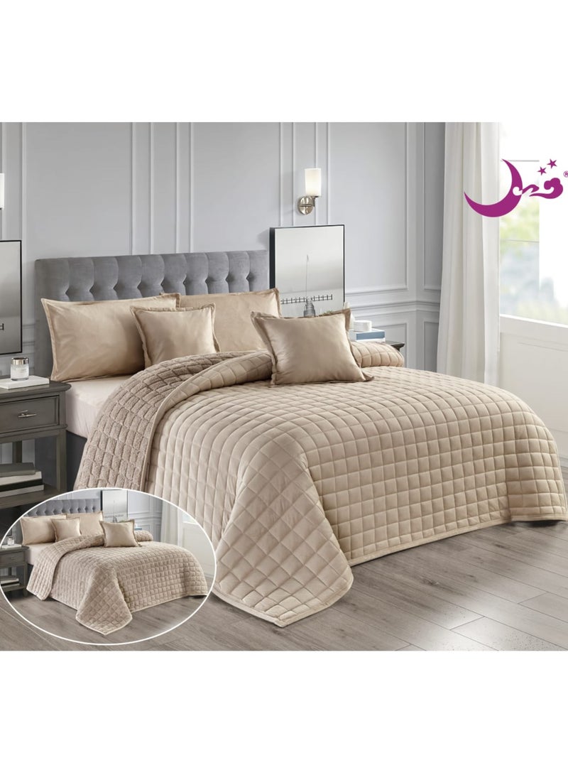 Double winter floral velvet compressed mattress