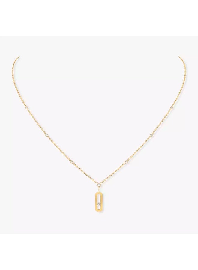 messika  Minimalist geometric style | Single diamond women's necklace, fashionable and versatile collarbone chain - Image 1
