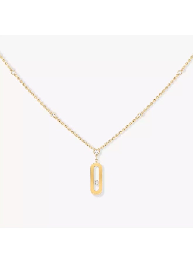 messika  Minimalist geometric style | Single diamond women's necklace, fashionable and versatile collarbone chain - Image 2