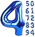 IWERP Navy Blue 4 Balloon Number Balloon 40 Inch 4th Blue party decorations Four Large Numbers for Party Decor Number 4 Balloon - Image 2