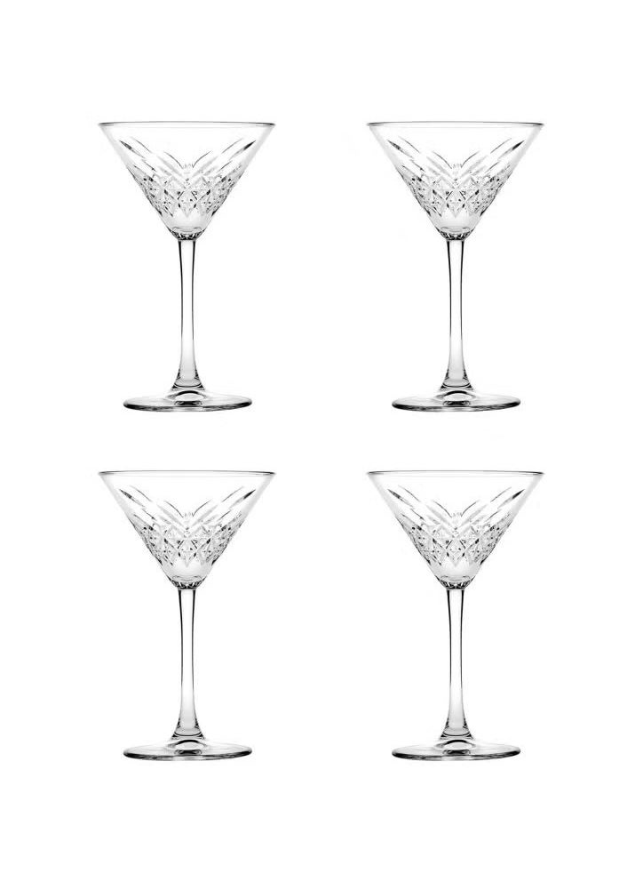Pasabache Pack of 4 Martini Glasses 230ml – Clear, Elegantly Designed with Excellent Finish, Premium Quality, Dishwasher & Hand Washable  - Image 1