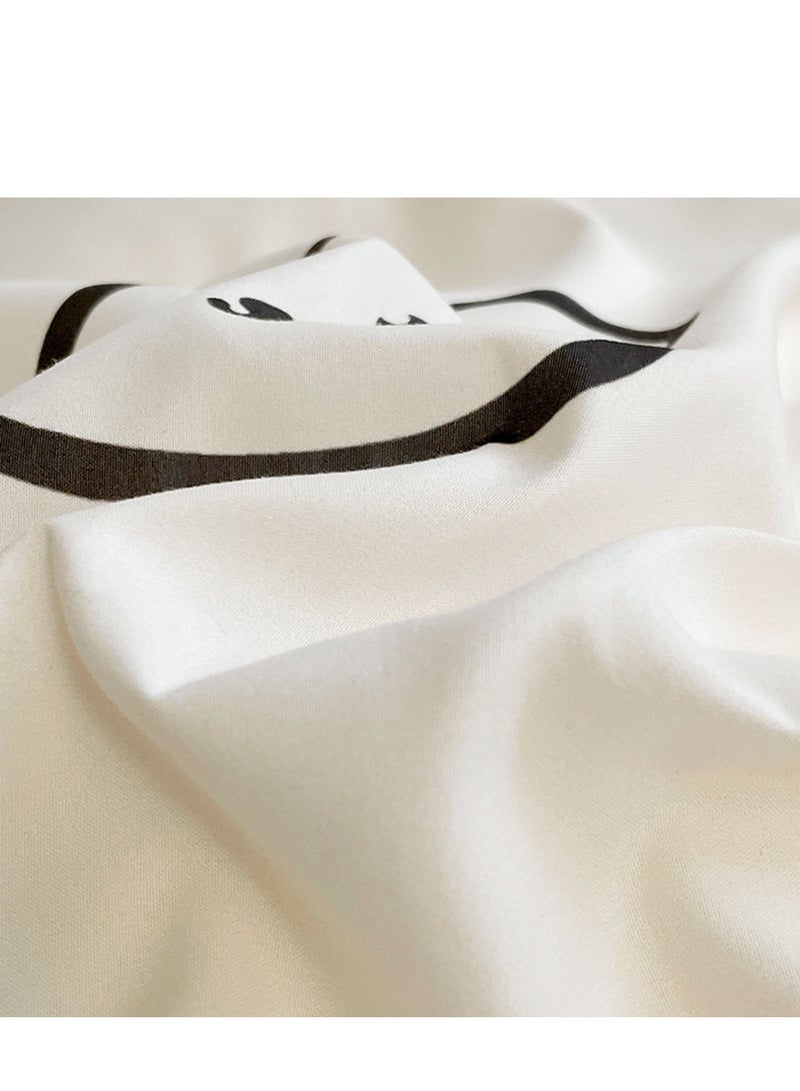 MIXDE 4-Piece Set Bedding Modal Quilt Cover Set with 1 Quilt Cover 1 Sheet and 2 Pillowcases 2m Bed (200 * 230cm) - Image 3