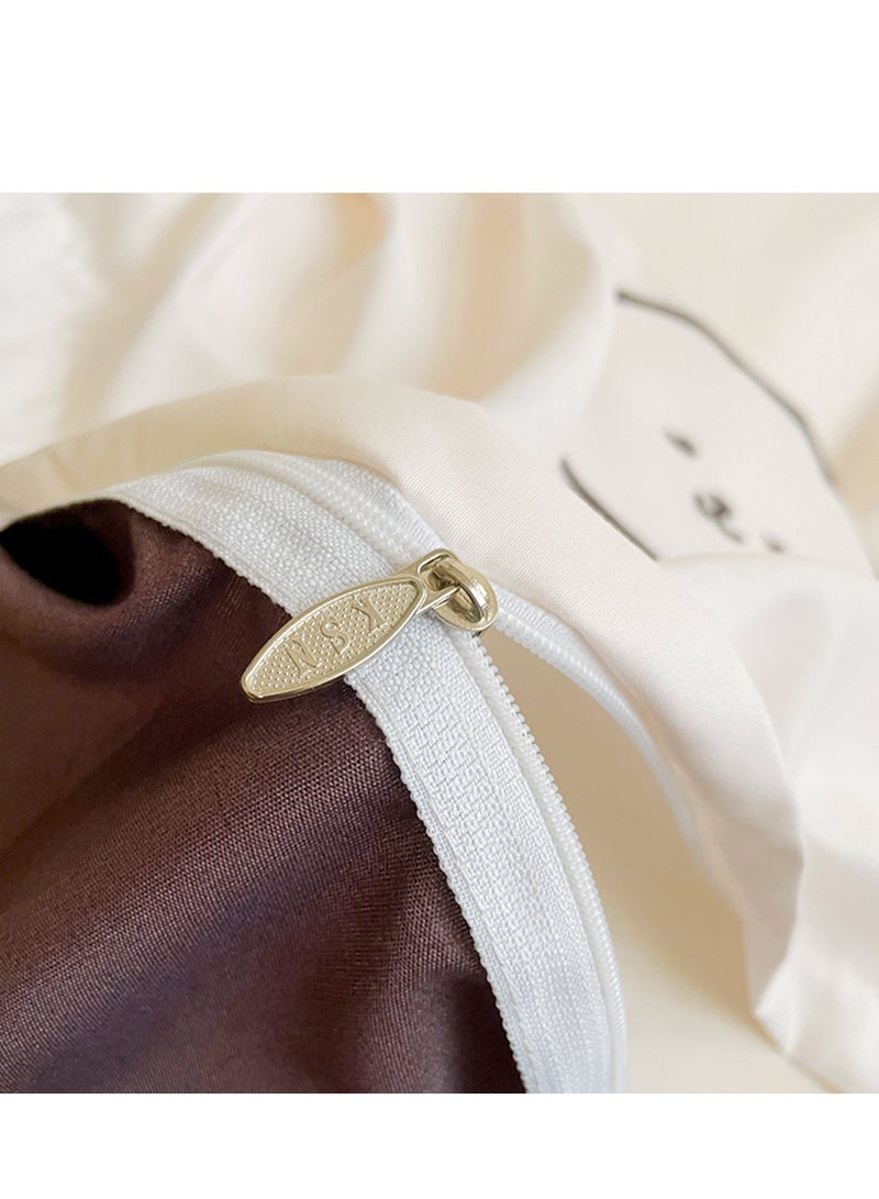 MIXDE 4-Piece Set Bedding Modal Quilt Cover Set with 1 Quilt Cover 1 Sheet and 2 Pillowcases 2m Bed (200 * 230cm) - Image 5