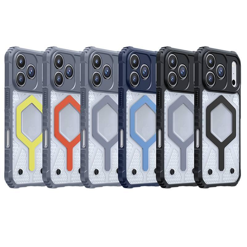 MS غطاء MagSafe بAcrylic لـ iPhone 15 / 15 Plus / 15 Pro / 15 Pro Max مع مقاوم للصدمات وحماية من السقوط مع مقاوم للصدمات مع مغناطيس قوي مع تغطية كاملة باللون أسود مغناطيسي من الأكريل. - Image 3