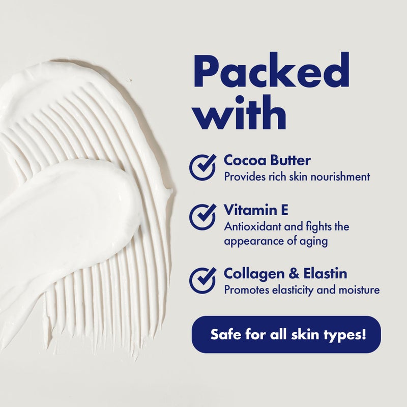 Dermisa Stretch Mark Cream | With Cocoa Butter, Vitamin E, Collagen & Elastin | 4 OZ | Pack of 2 - Image 3