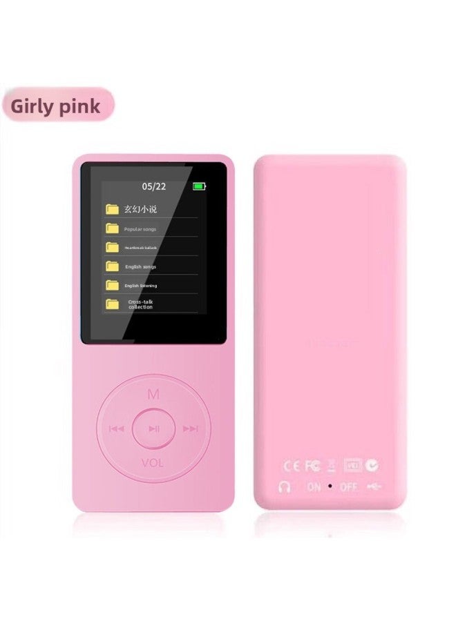 MP3 Player - Bluetooth MP3 Player for Students - Pink with bluetooth, Other/other-256g memory card + wired hea - Portable Music Player, English Learning Dictionary, Walkman, Wireless Study, Mp4 Support, Exam Listening - Image 1