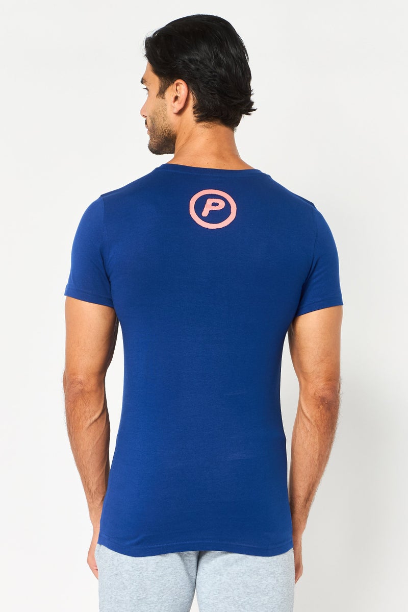 PUMA Men Slim Fit Short Sleeve Outdoor T-Shirt, Blue - Image 3