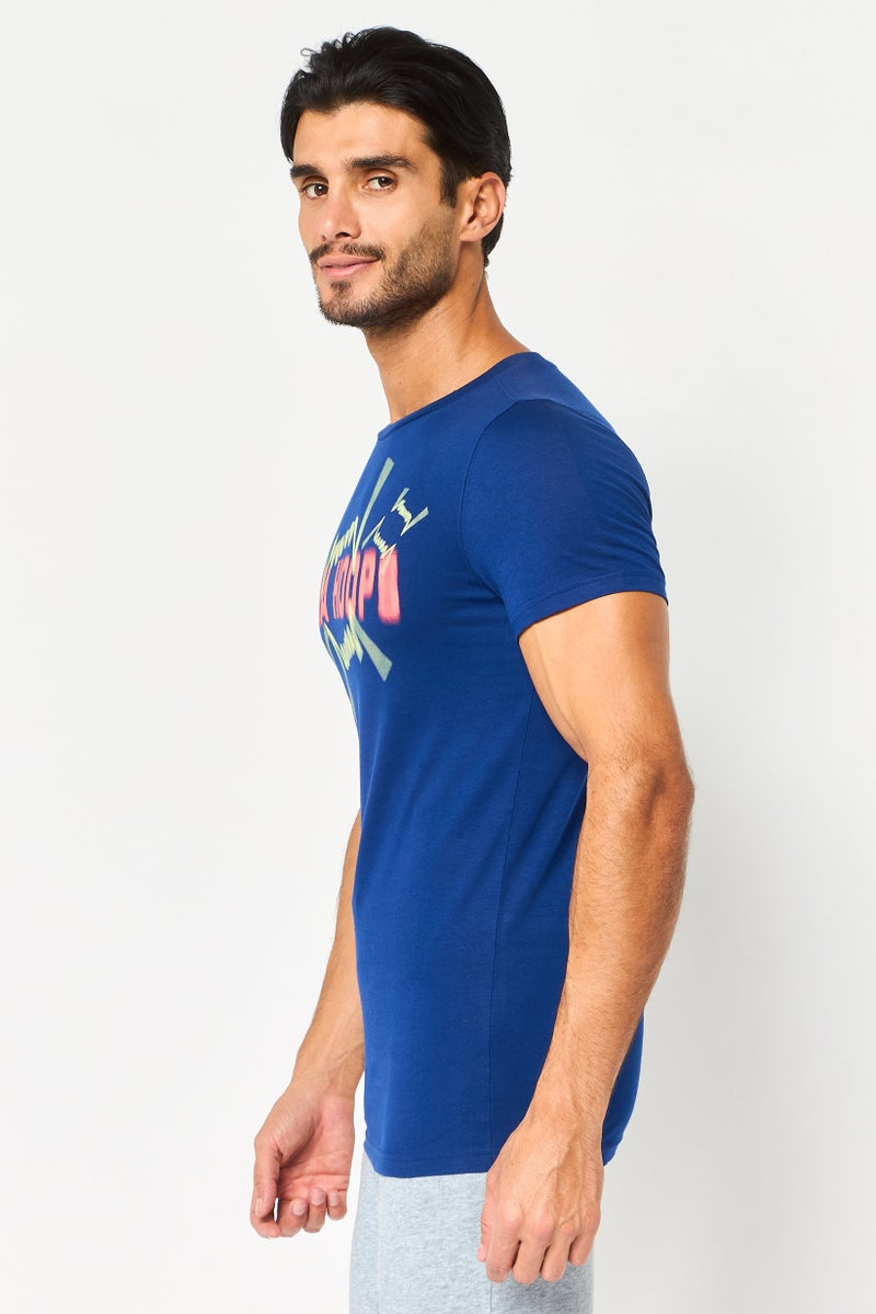 PUMA Men Slim Fit Short Sleeve Outdoor T-Shirt, Blue - Image 2