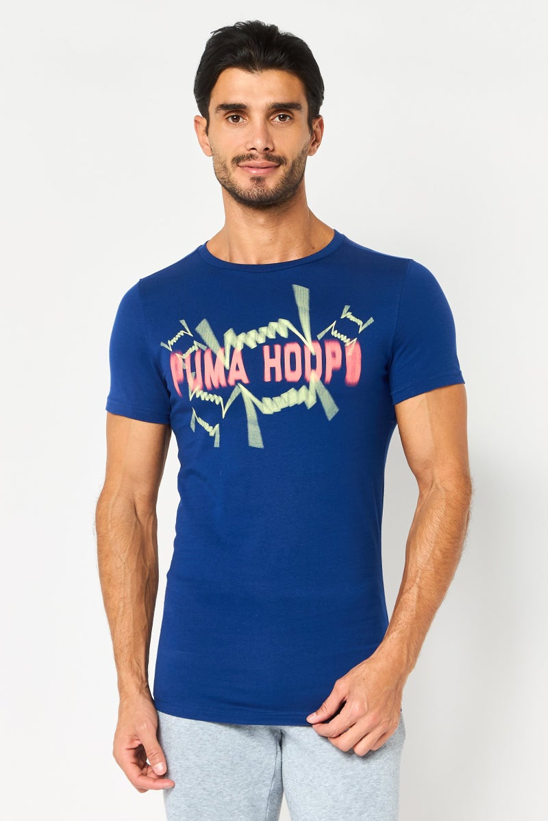 PUMA Men Slim Fit Short Sleeve Outdoor T-Shirt, Blue - Image 1