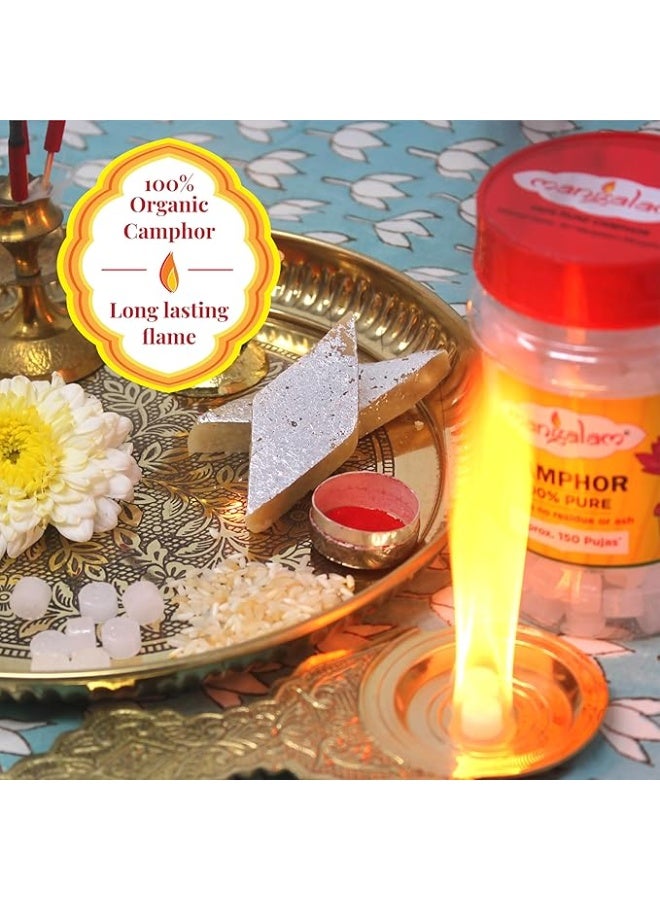 MANGALAM Camphor Tablet 250g Jar - Pack of 1 | 100% Pure | For Puja, Festivals & Other Religious Ritual | No Dangerous Chemicals | Leaves No Residue Or Ash - Image 5