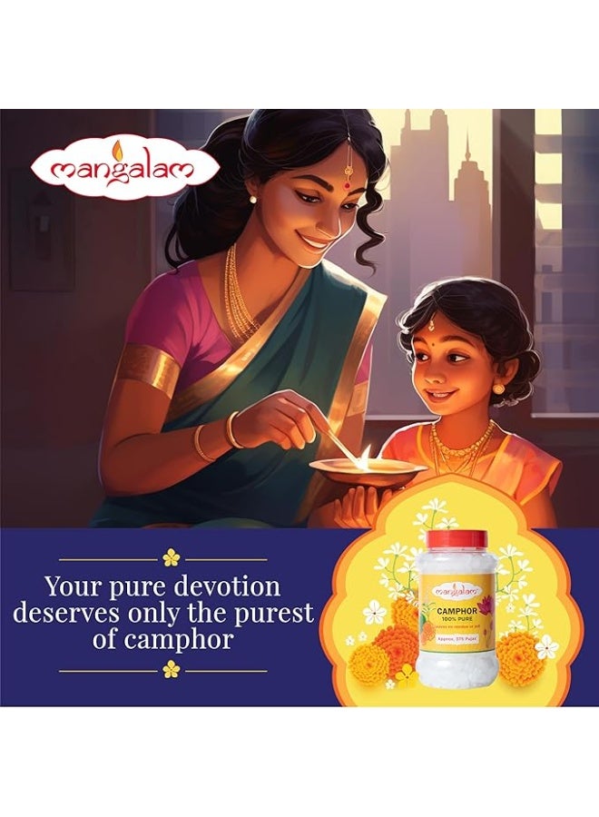 MANGALAM Camphor Tablet 250g Jar - Pack of 1 | 100% Pure | For Puja, Festivals & Other Religious Ritual | No Dangerous Chemicals | Leaves No Residue Or Ash - Image 3