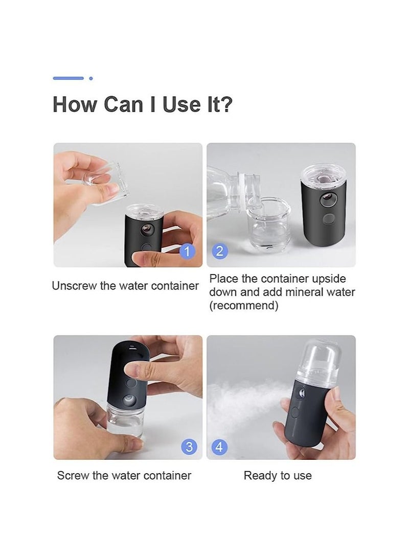 ORiTi بخاخ نانو صغير محمول، بخاخ مرطب سهل الاستخدام لتمديد الرموش والعناية بالبشرة والمكياج - Image 5