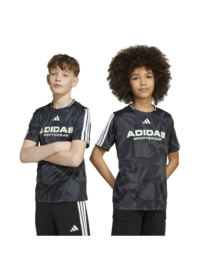 adidas تيشيرت أطفال بأكمام قصيرة رمادي