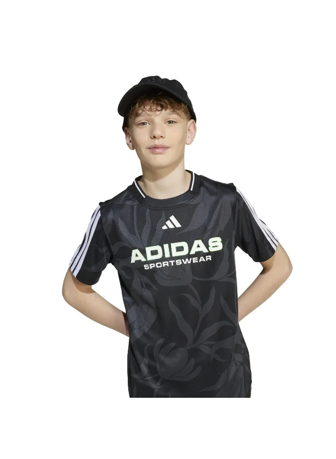 adidas Adidas J Hot Aop Tee Grey T-Shirt (Short Sleeve) T-Shirts For Kids