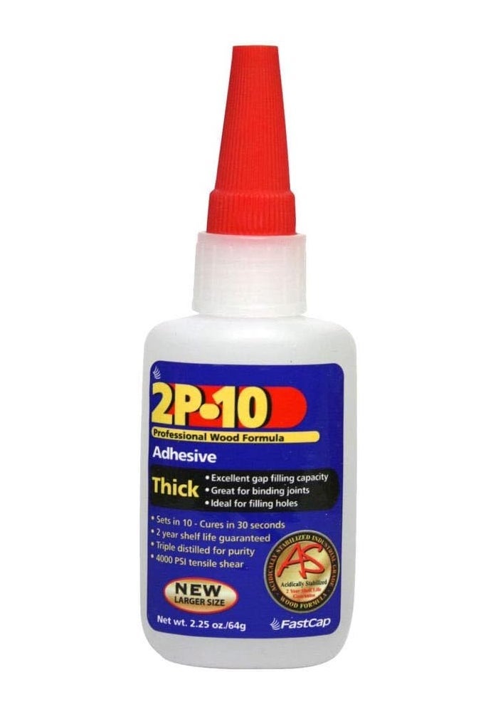 FastCap 2P-10 Professional Thick Wood Adhesive Glue - 2.25 oz - Ideal for Woodworking and All-Purpose Applications - Image 1