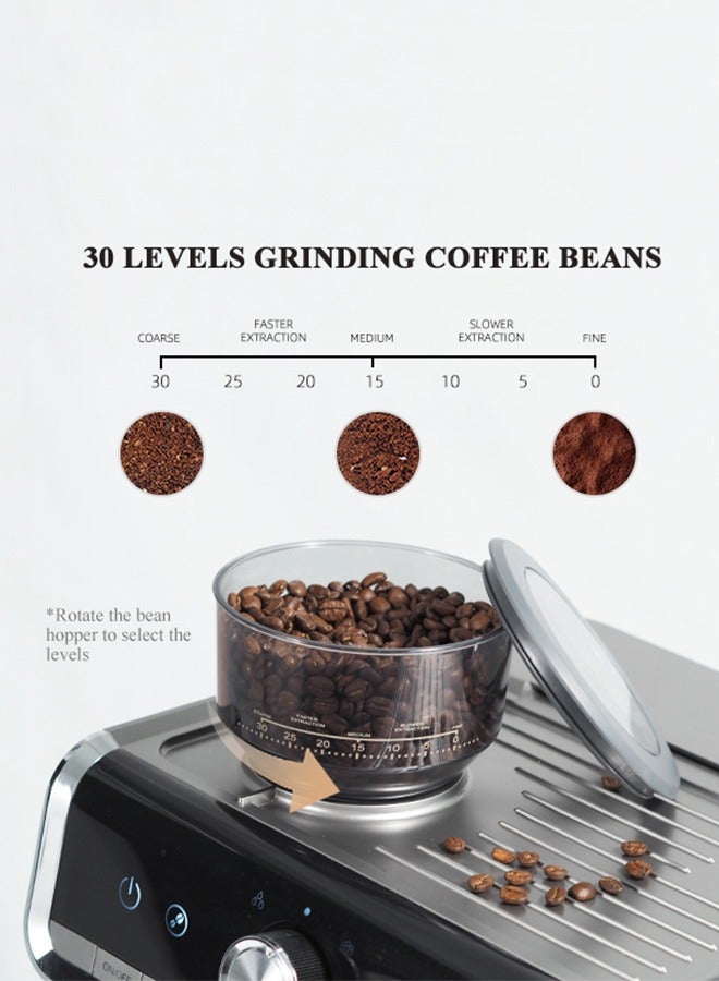 HiBREW Barista Pro Bean-to-Cup Espresso Machine – Commercial Grade Built-in Grinder & Full Barista Kit (Tamper/Milk jug) for Home, Cafe & Office H7 - Image 4